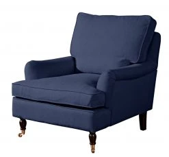 Max Winzer Sessel - dunkelblau - Flachgewebe in Leinenoptik