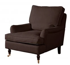 Max Winzer Sessel - schoko - Flachgewebe in Leinenoptik