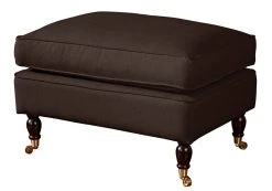 Max Winzer Hocker - schoko - Flachgewebe in Leinenoptik