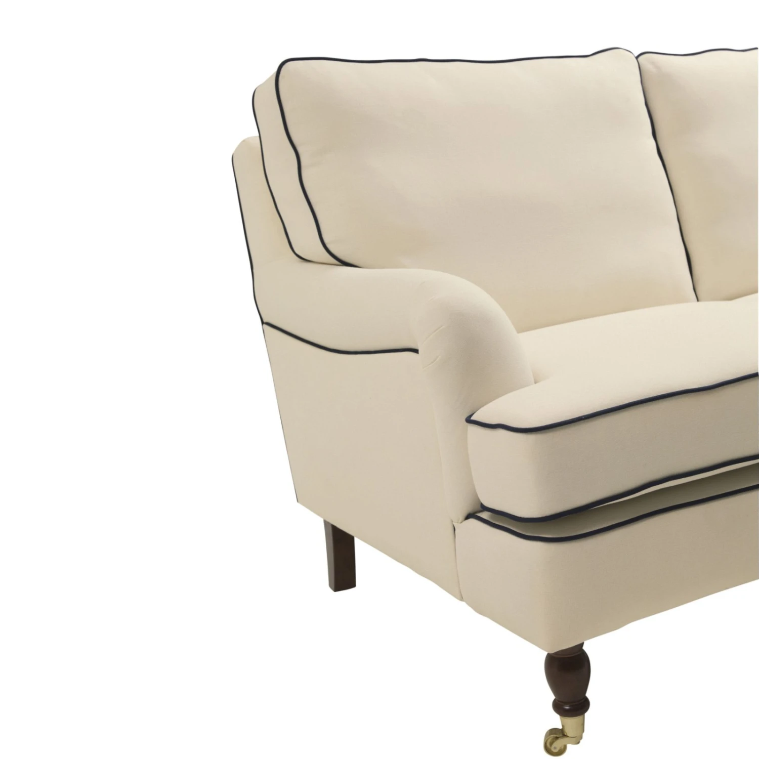 Max Winzer 2-Sitzer Sofa - creme-dunkelblau - Flachgewebe in Leinenoptik 4 Max Winzer 2-Sitzer Sofa - creme-dunkelblau - Flachgewebe in Leinenoptik – Bild 4