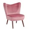 Max Winzer Cocktailsessel SARI - rose-nussbaum - Samtvelours