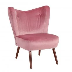 Max Winzer Cocktailsessel SARI - rose-nussbaum - Samtvelours