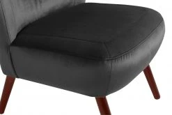 Max Winzer Cocktailsessel SARI - anthrazit-nussbaum - Samtvelours -Wohnzimmer Verkäufe 9003103800 04 1600Wx1600H
