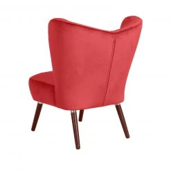 Max Winzer Cocktailsessel SARI - rot-nussbaum - Samtvelours -Wohnzimmer Verkäufe 9003104100 03 1600Wx1600H