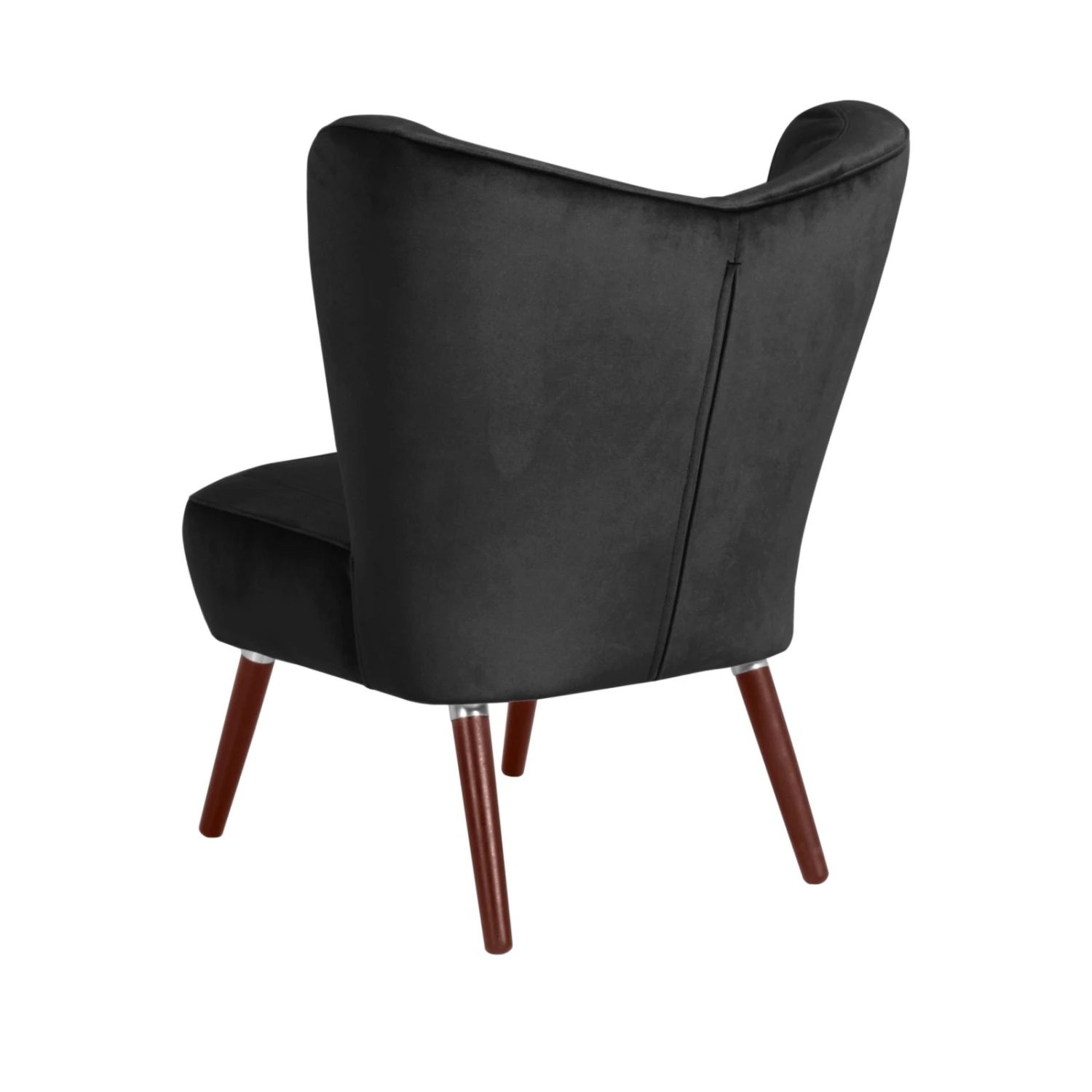 Max Winzer Cocktailsessel SARI - schwarz-nussbaum - Samtvelours 3 Max Winzer Cocktailsessel SARI - schwarz-nussbaum - Samtvelours – Bild 3