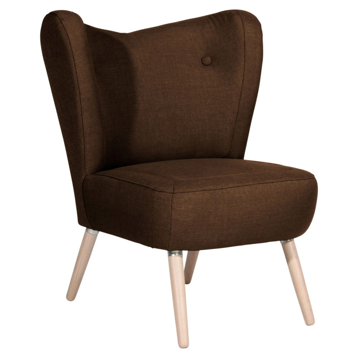 Max Winzer Cocktailsessel SARI - schoko - Flachgewebe in Leinenoptik 1 Max Winzer Cocktailsessel SARI - schoko - Flachgewebe in Leinenoptik