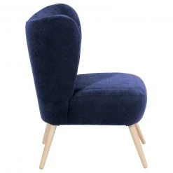 Max Winzer Cocktailsessel SARI - blau - Veloursstoff -Wohnzimmer Verkäufe 9003106200 03 1600Wx1600H