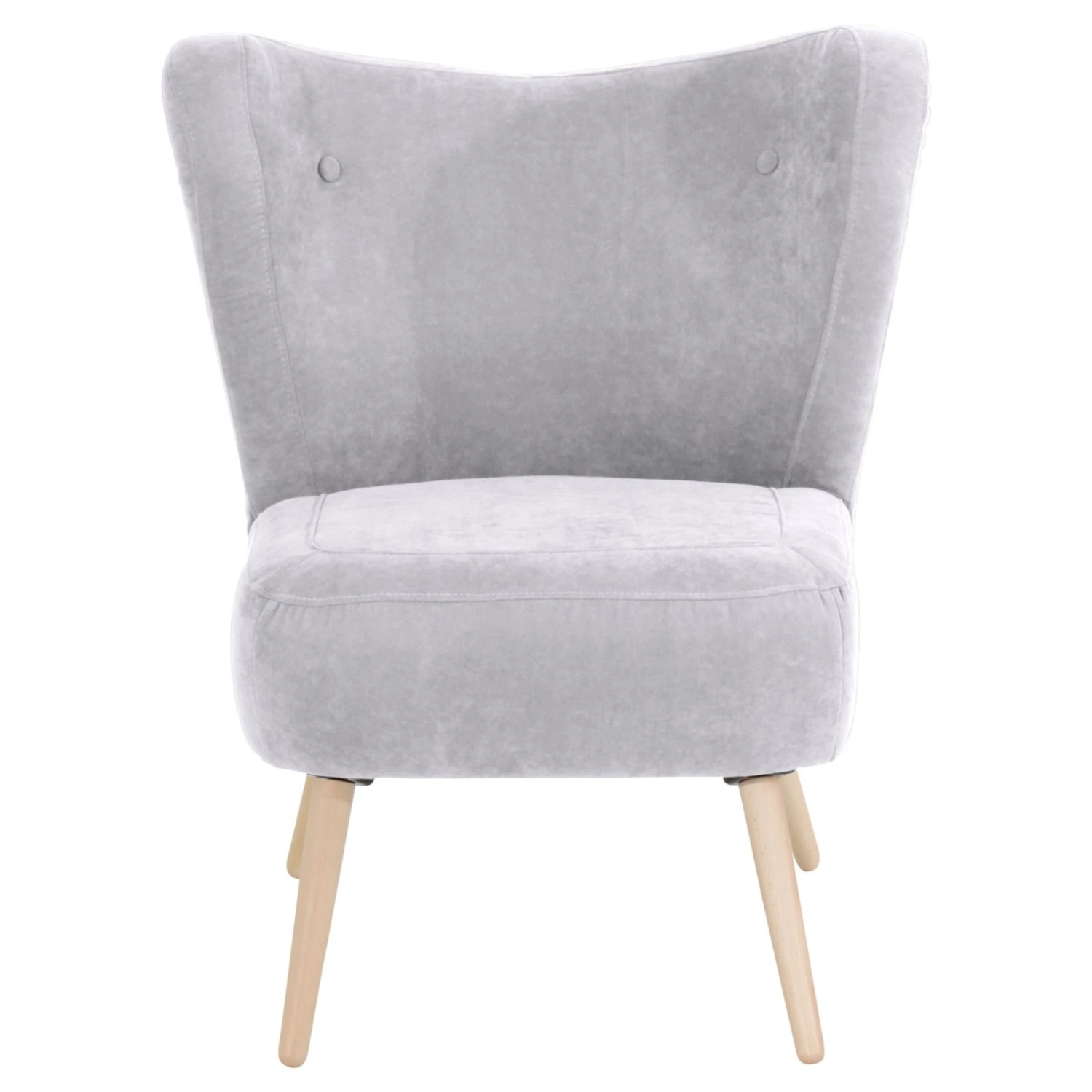 Max Winzer Cocktailsessel SARI - silber - Veloursstoff 2 Max Winzer Cocktailsessel SARI - silber - Veloursstoff – Bild 2