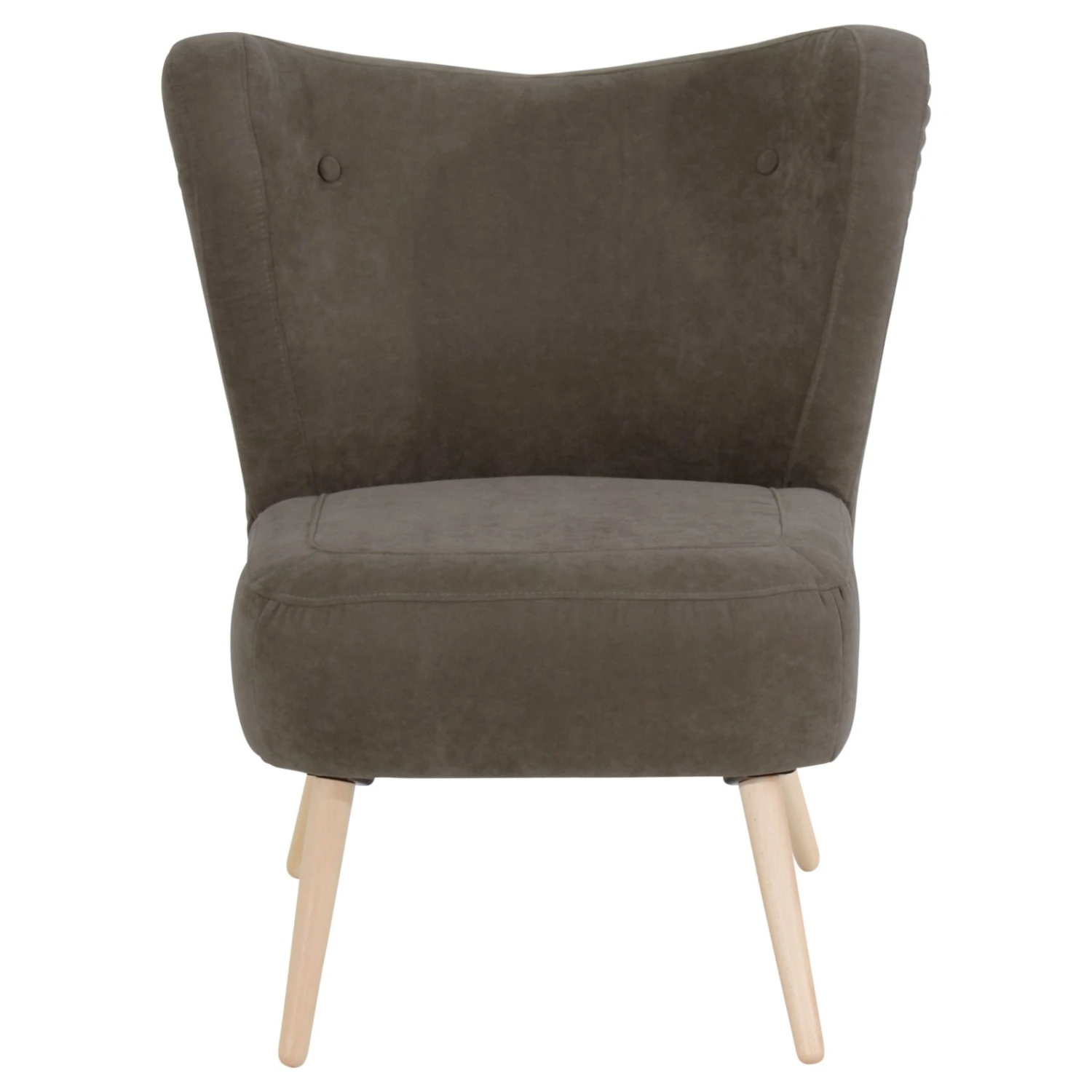 Max Winzer Cocktailsessel SARI - stein - Veloursstoff 2 Max Winzer Cocktailsessel SARI - stein - Veloursstoff – Bild 2