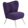 Max Winzer Cocktailsessel SARI - violett - Veloursstoff