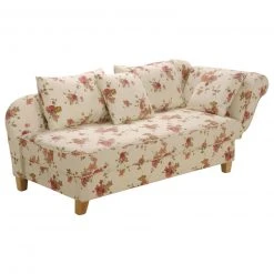 Max Winzer Recamiere - Floral - beige - Flachgewebe - mit Staukasten