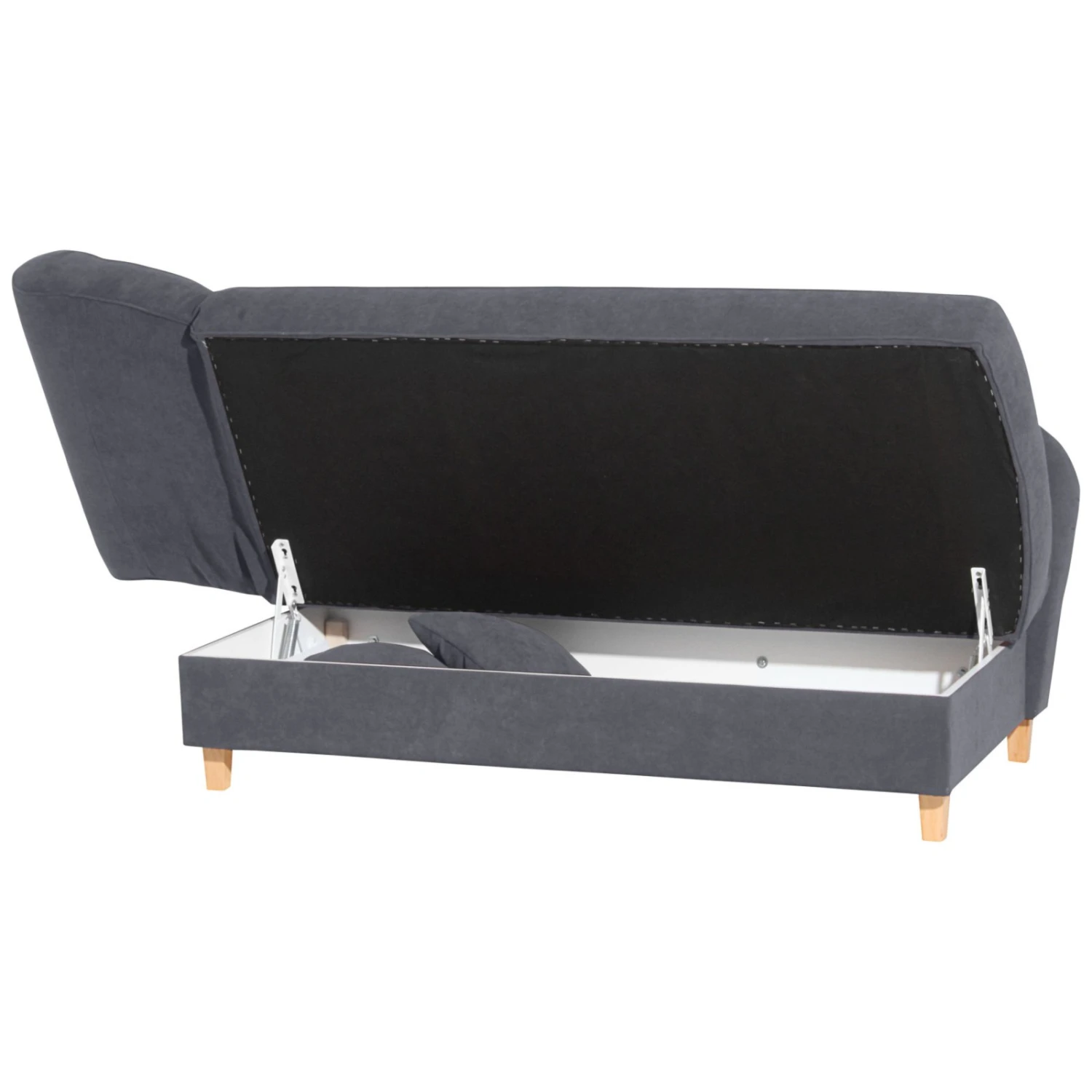 Max Winzer Recamiere - anthrazit - Veloursstoff - mit Staukasten 4 Max Winzer Recamiere - anthrazit - Veloursstoff - mit Staukasten – Bild 4