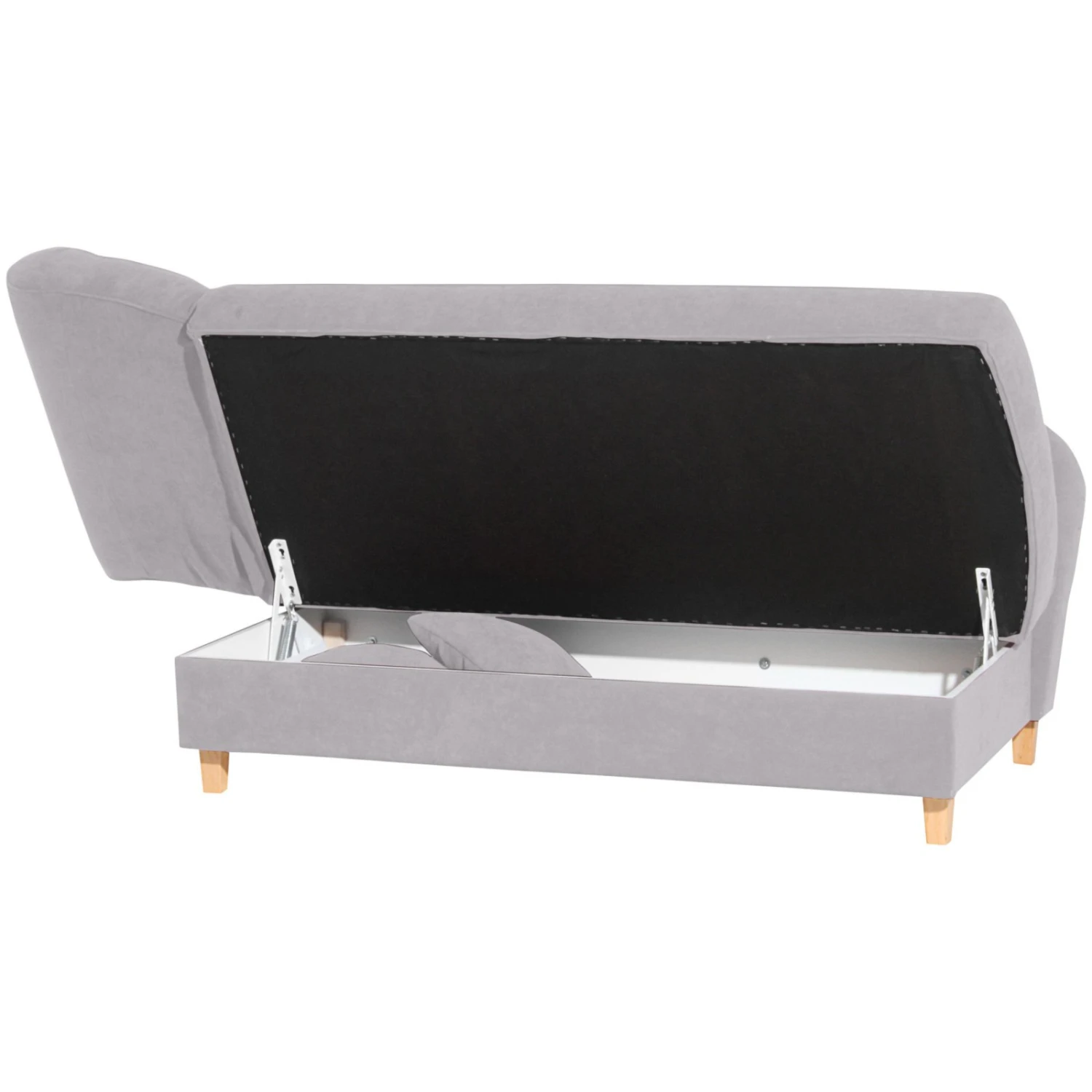 Max Winzer Recamiere - silber - Veloursstoff - mit Staukasten 4 Max Winzer Recamiere - silber - Veloursstoff - mit Staukasten – Bild 4