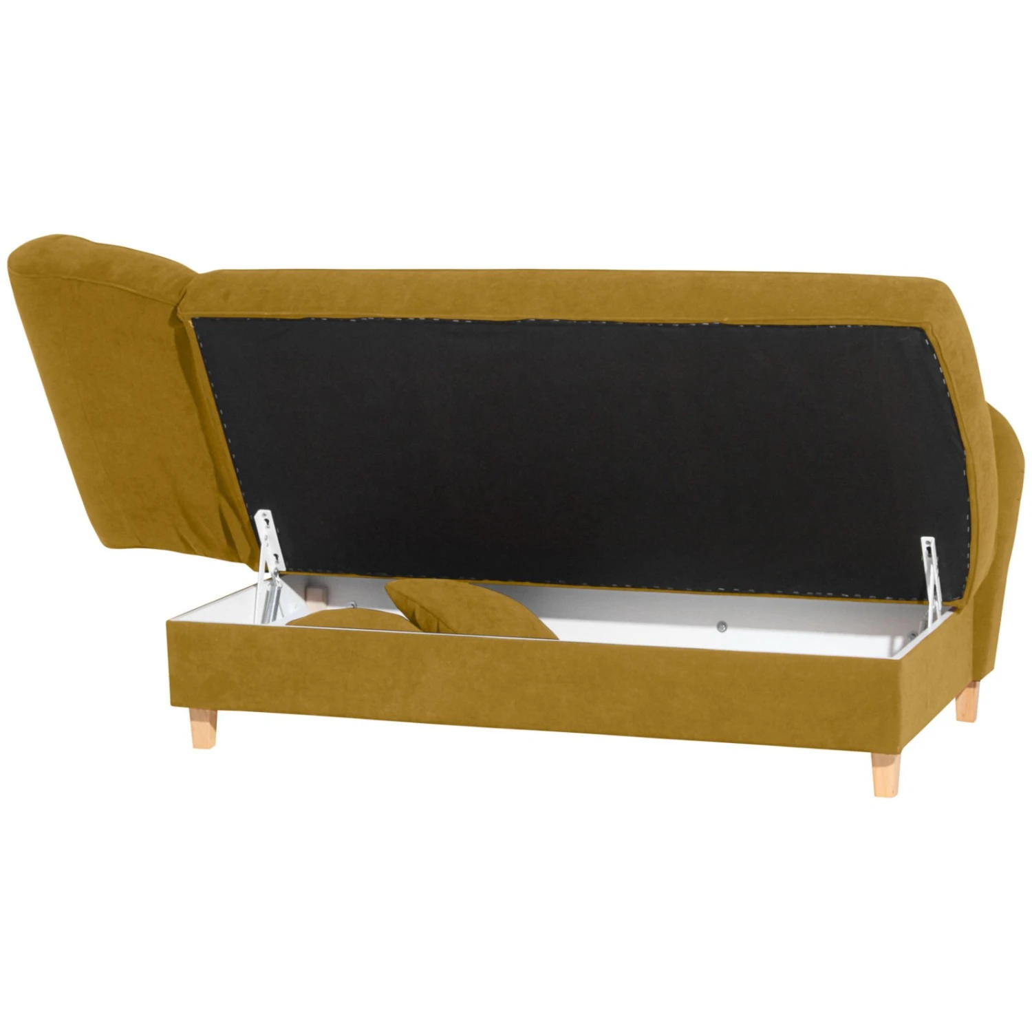 Max Winzer Recamiere - mais - Veloursstoff - mit Staukasten 4 Max Winzer Recamiere - mais - Veloursstoff - mit Staukasten – Bild 4