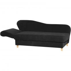 Max Winzer Recamiere - schwarz - Veloursstoff - mit Staukasten -Wohnzimmer Verkäufe 9003108200 03 1600Wx1600H