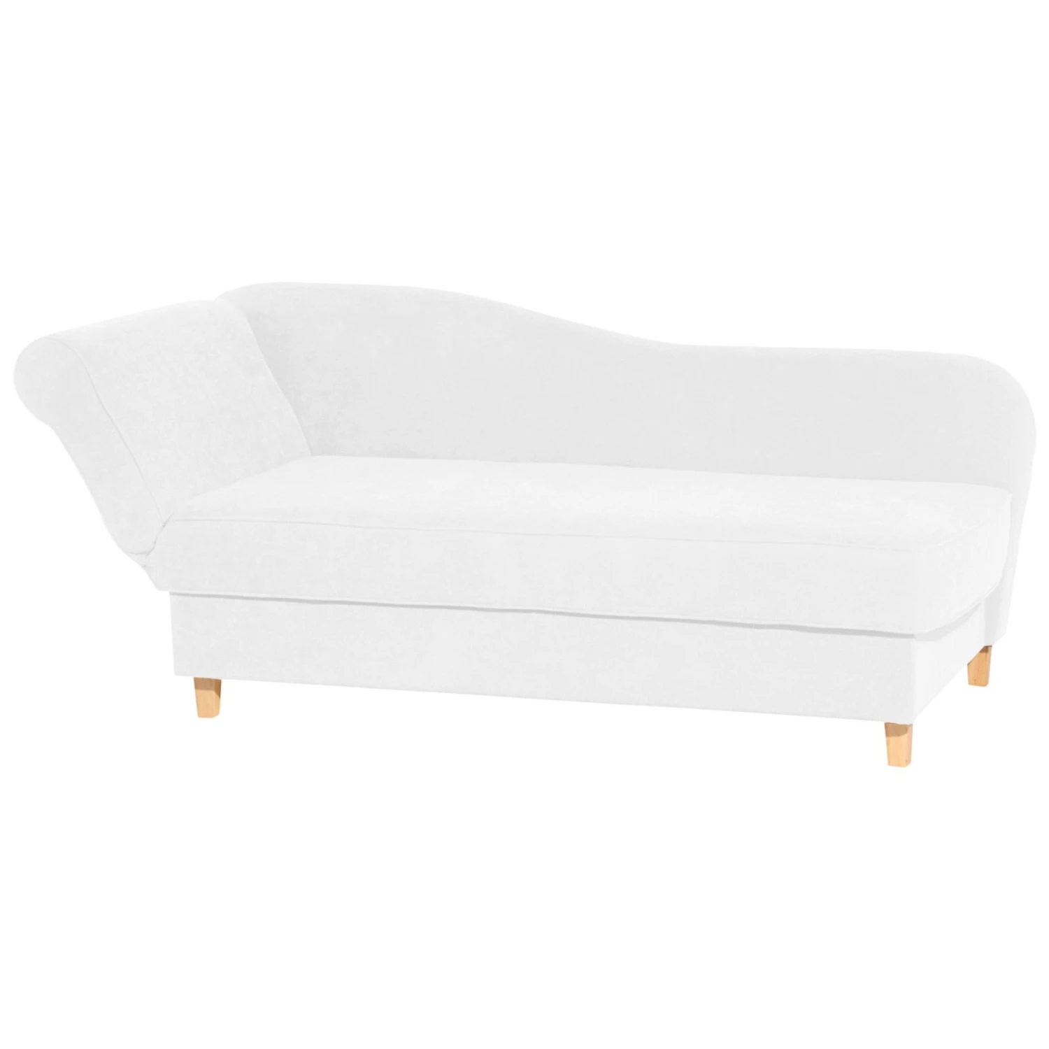 Max Winzer Recamiere - creme - Veloursstoff - mit Staukasten 2 Max Winzer Recamiere - creme - Veloursstoff - mit Staukasten – Bild 2