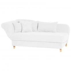 Max Winzer Recamiere - creme - Veloursstoff - mit Staukasten