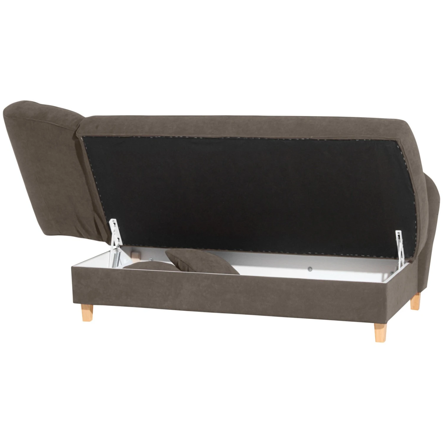 Max Winzer Recamiere - stein - Veloursstoff - mit Staukasten 4 Max Winzer Recamiere - stein - Veloursstoff - mit Staukasten – Bild 4