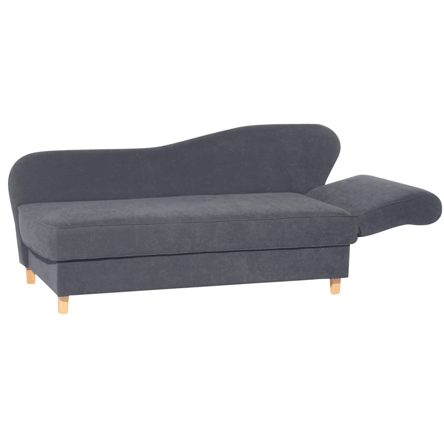 Max Winzer Recamiere - anthrazit - Veloursstoff - mit Staukasten 3 Max Winzer Recamiere - anthrazit - Veloursstoff - mit Staukasten – Bild 3