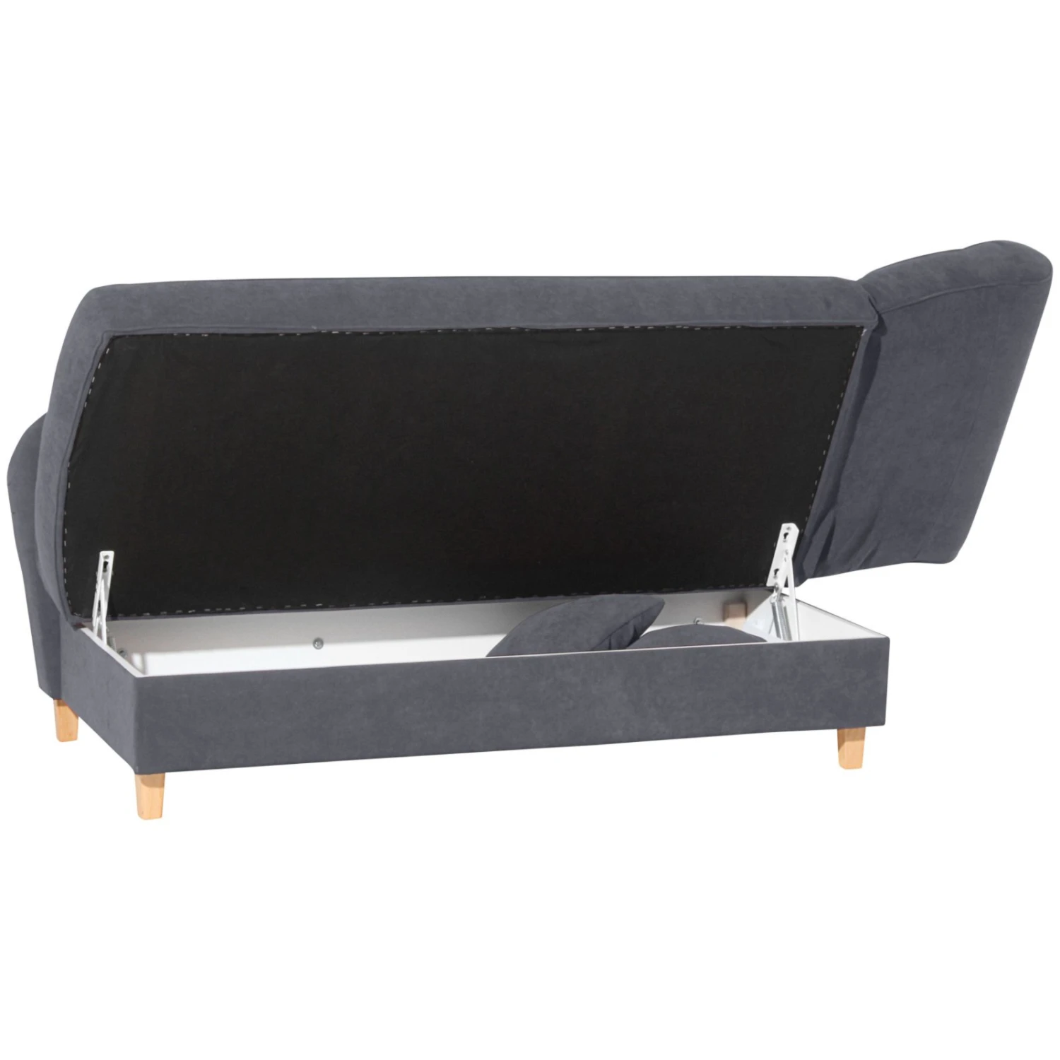 Max Winzer Recamiere - anthrazit - Veloursstoff - mit Staukasten 4 Max Winzer Recamiere - anthrazit - Veloursstoff - mit Staukasten – Bild 4