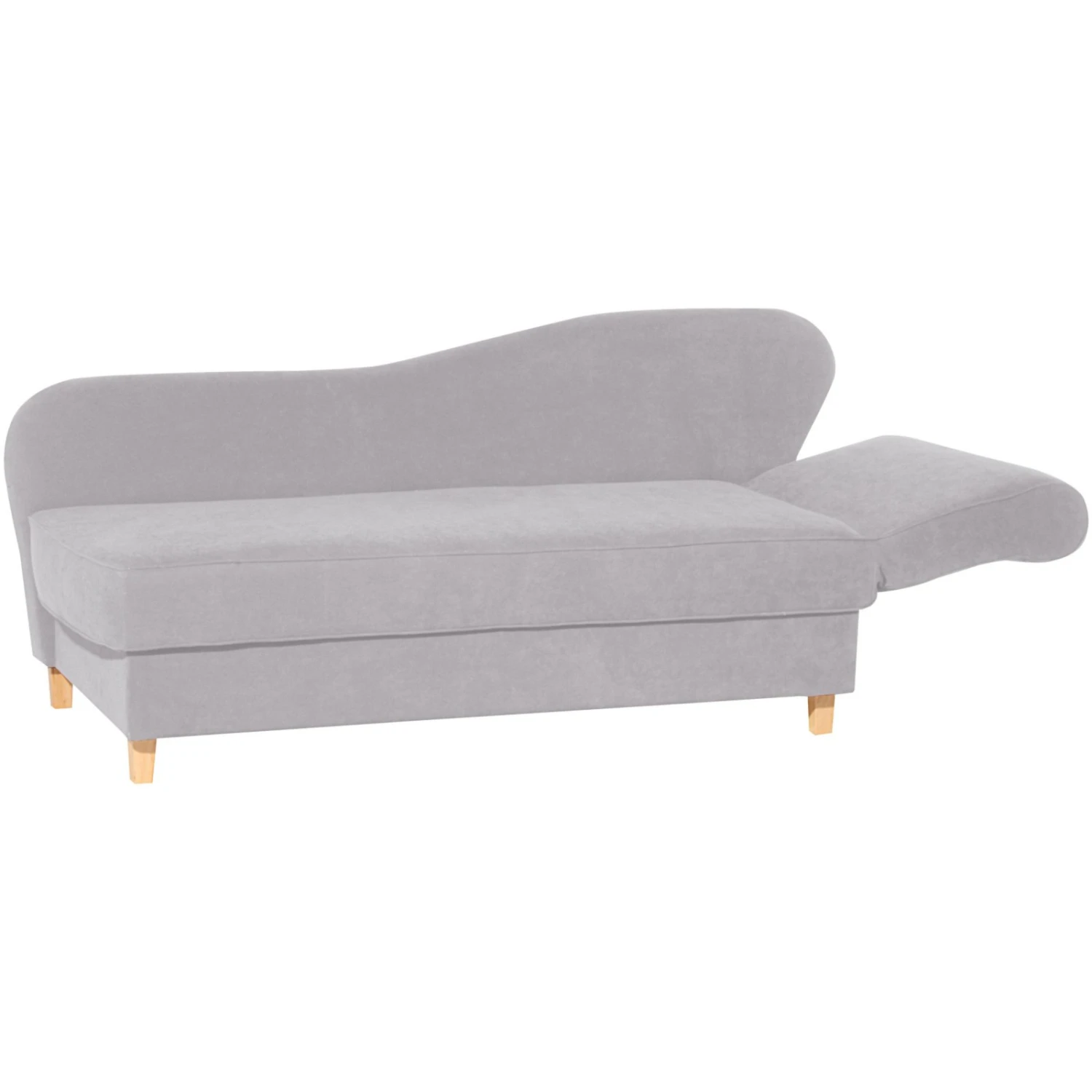 Max Winzer Recamiere - silber - Veloursstoff - mit Staukasten 3 Max Winzer Recamiere - silber - Veloursstoff - mit Staukasten – Bild 3