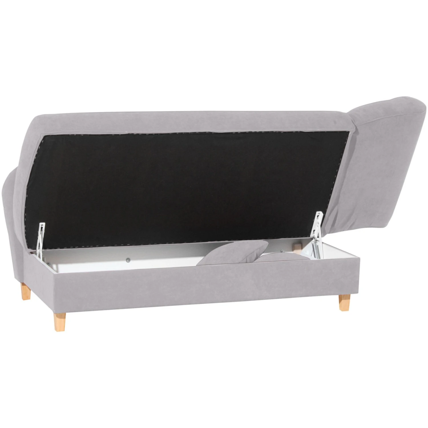 Max Winzer Recamiere - silber - Veloursstoff - mit Staukasten 4 Max Winzer Recamiere - silber - Veloursstoff - mit Staukasten – Bild 4