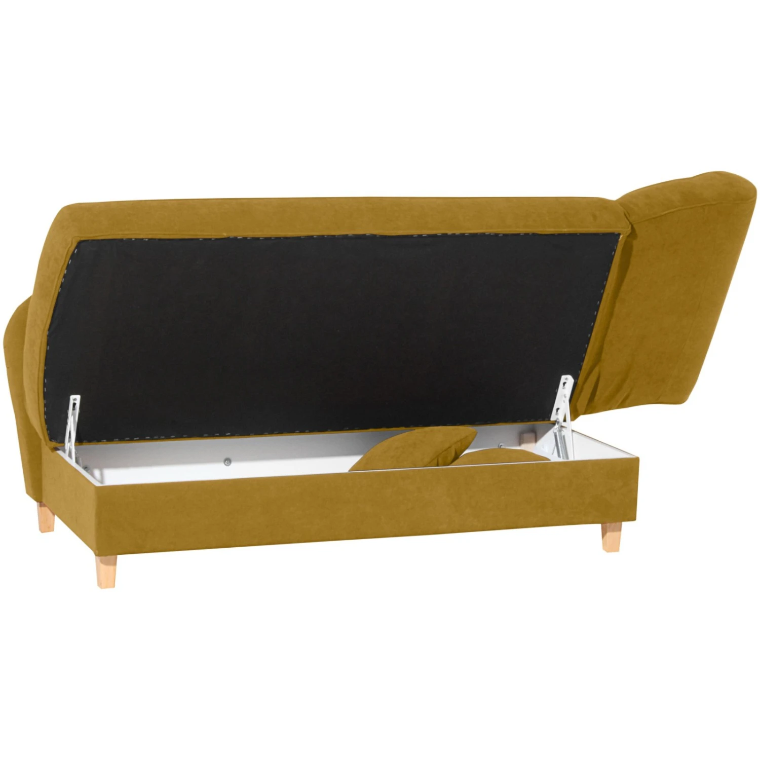 Max Winzer Recamiere - mais - Veloursstoff - mit Staukasten 4 Max Winzer Recamiere - mais - Veloursstoff - mit Staukasten – Bild 4