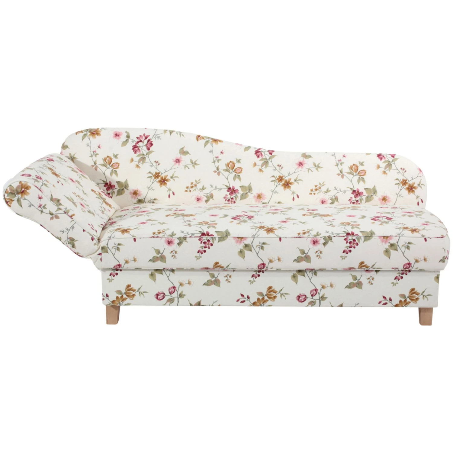 Max Winzer Recamiere - Floral - weiß - Flachgewebe - mit Staukasten 2 Max Winzer Recamiere - Floral - weiß - Flachgewebe - mit Staukasten – Bild 2