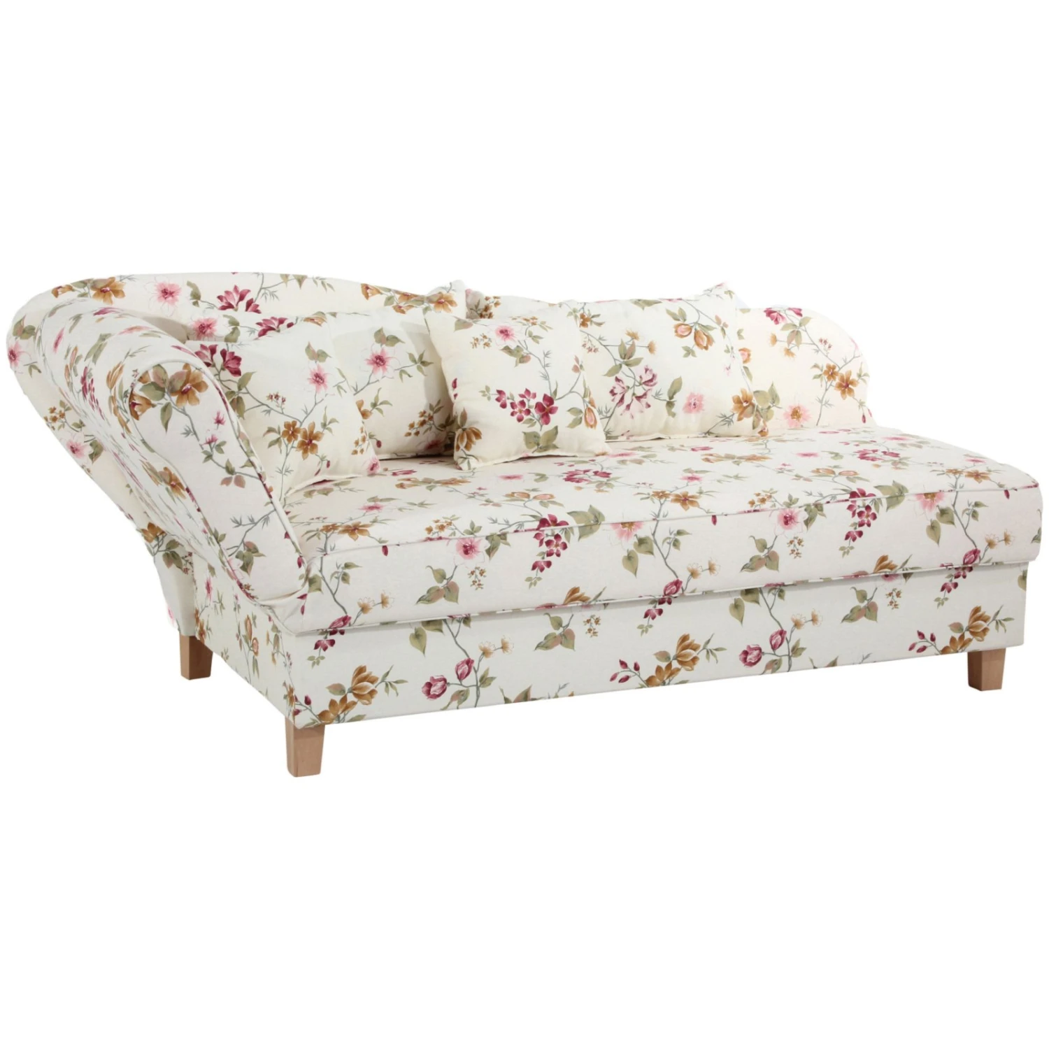 Max Winzer Recamiere - Floral - weiß - Flachgewebe - mit Staukasten 1 Max Winzer Recamiere - Floral - weiß - Flachgewebe - mit Staukasten