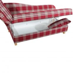 Max Winzer Recamiere - rot-weiß kariert - mit Staukasten -Wohnzimmer Verkäufe 9003110300 04 1600Wx1600H