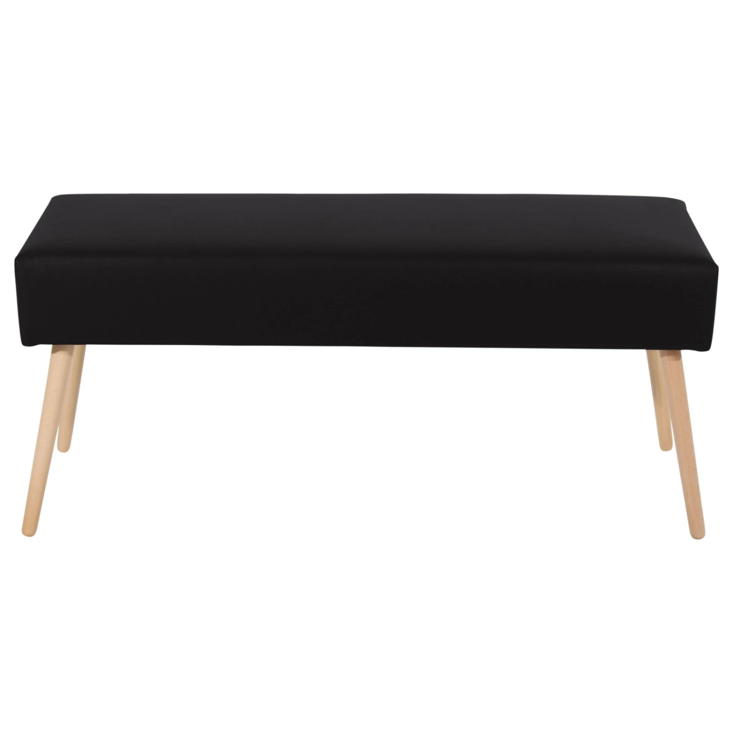 Max Winzer Sitzbank - schwarz - Buche massiv - Kunstleder 2 Max Winzer Sitzbank - schwarz - Buche massiv - Kunstleder – Bild 2