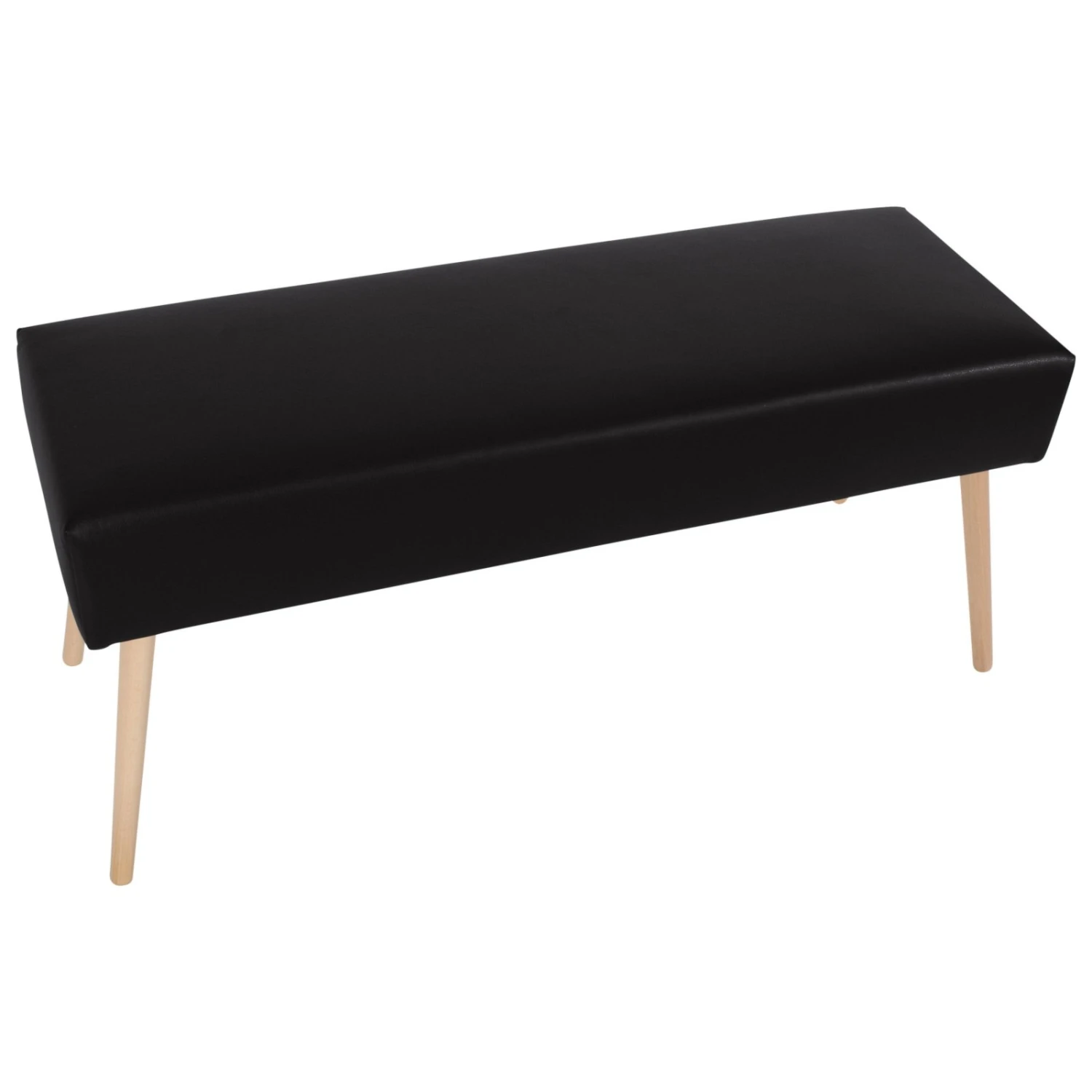 Max Winzer Sitzbank - schwarz - Buche massiv - Kunstleder 3 Max Winzer Sitzbank - schwarz - Buche massiv - Kunstleder – Bild 3