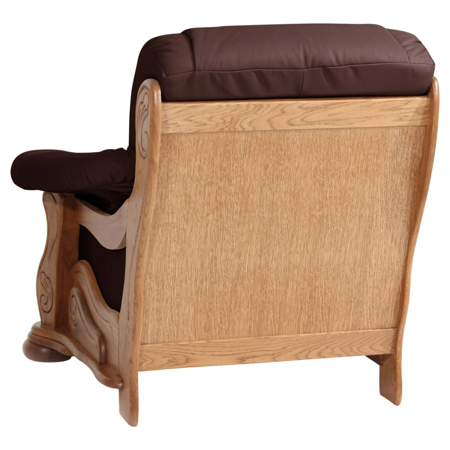 Max Winzer Ledersessel - burgund - Eiche massiv Gestell 4 Max Winzer Ledersessel - burgund - Eiche massiv Gestell – Bild 4