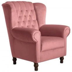 Max Winzer Ohrensessel - rose - Samtvelours