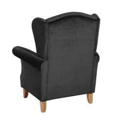 Max Winzer Ohrenbackensessel - schwarz - Samtvelours - mit Kissen -Wohnzimmer Verkäufe 9003121900 03 1600Wx1600H