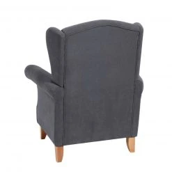 Max Winzer Ohrenbackensessel - anthrazit - Veloursstoff - mit Kissen -Wohnzimmer Verkäufe 9003122200 03 1600Wx1600H