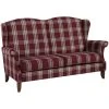 Max Winzer 2,5-Sitzer - rot-kariert - Flachgewebe - mit Kissen