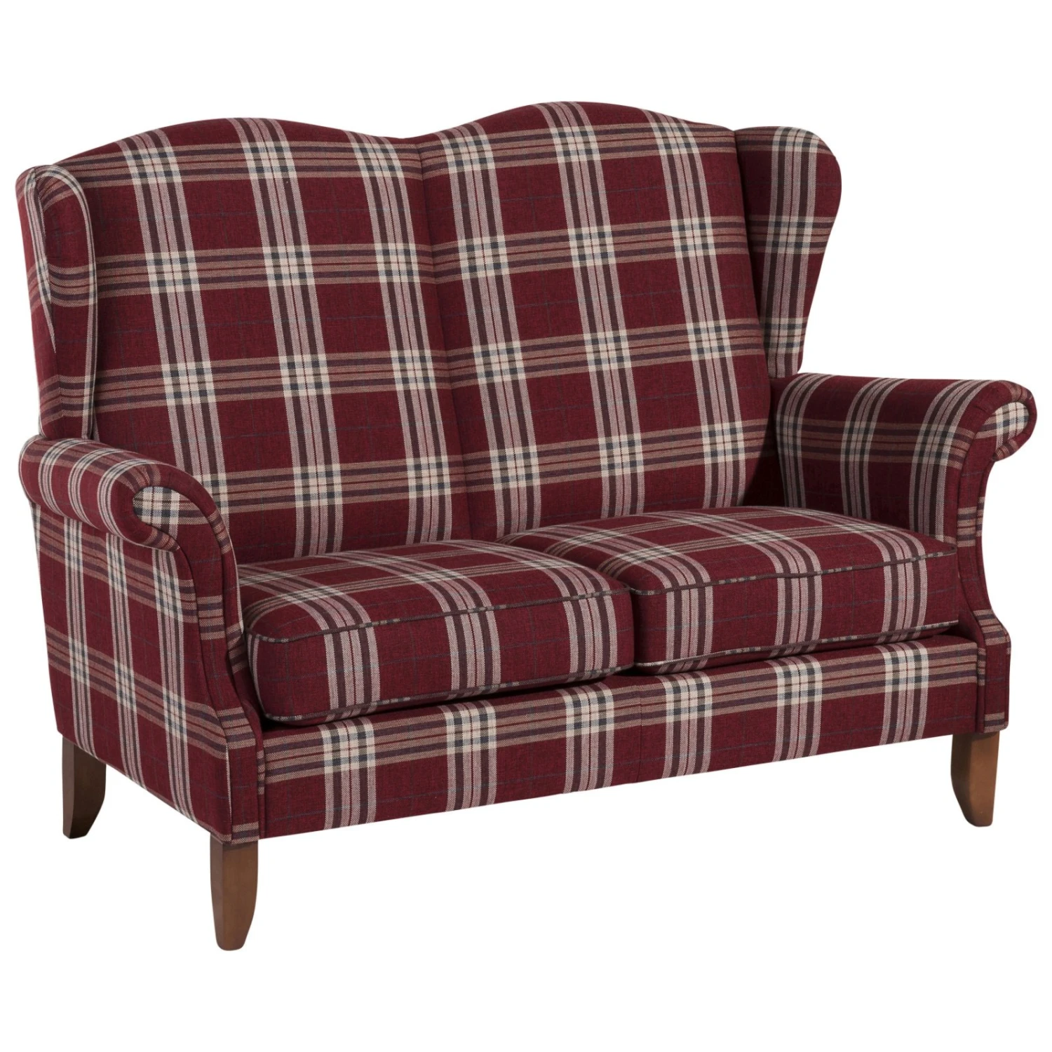 Max Winzer 2-Sitzer - rot-kariert - Flachgewebe - mit Kissen 1 Max Winzer 2-Sitzer - rot-kariert - Flachgewebe - mit Kissen