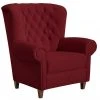 Max Winzer Sessel - burgund - Samtvelours - Massivholz