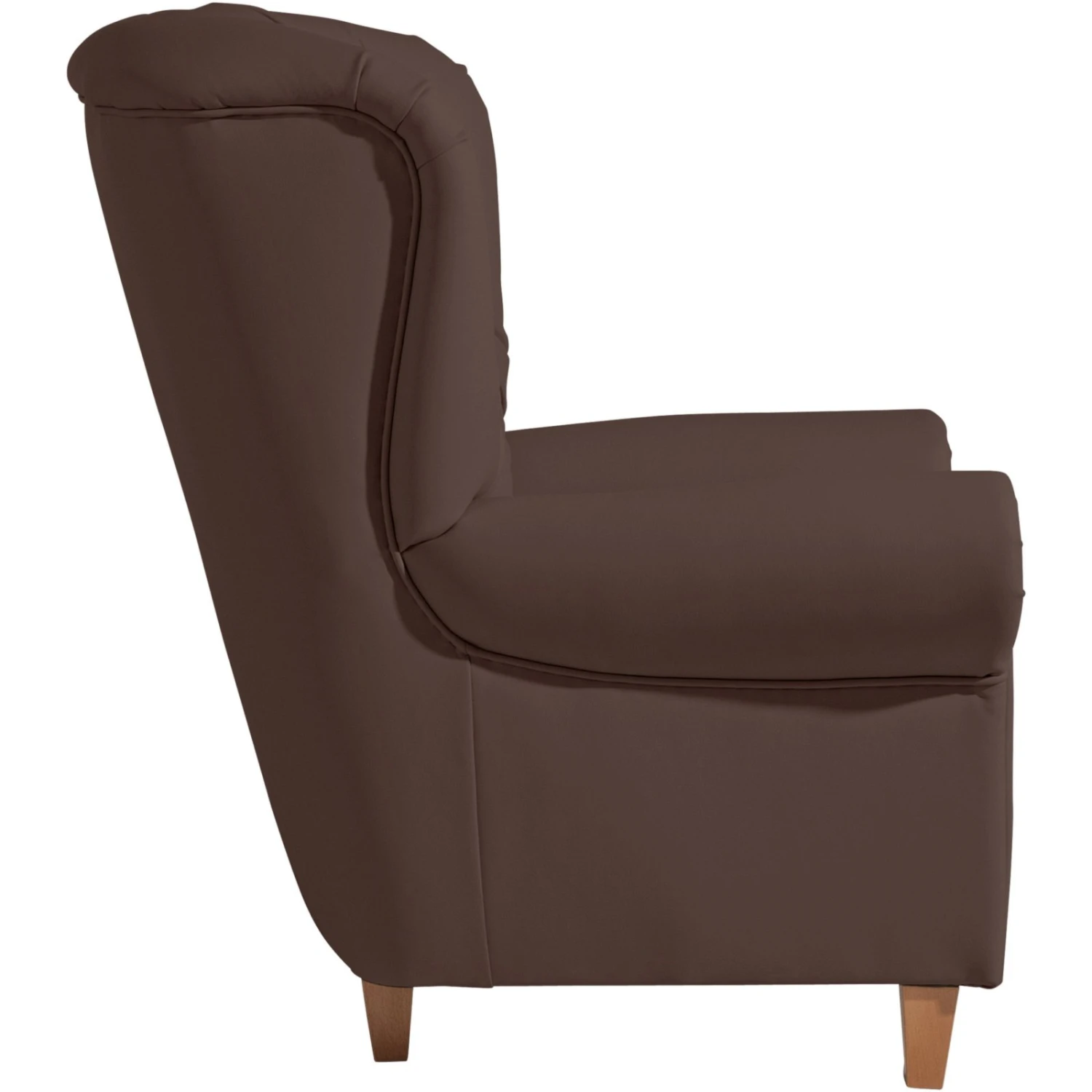 Max Winzer Sessel - braun - Kunstleder - Massivholz 2 Max Winzer Sessel - braun - Kunstleder - Massivholz – Bild 2