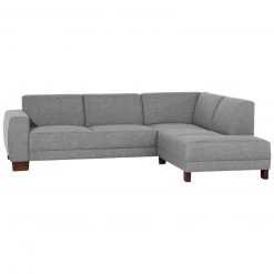 Max Winzer Ecksofa - grau - Leinenoptik - Buche massiv Füße