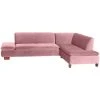 Max Winzer Ecksofa - rose - Samtvelours - klappbare Armlehne