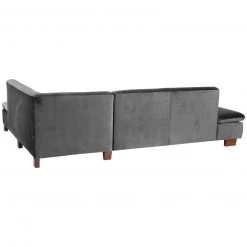 Max Winzer Ecksofa - anthrazit - Samtvelours - klappbare Armlehne -Wohnzimmer Verkäufe 9003139400 03 1600Wx1600H