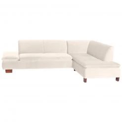 Max Winzer Ecksofa - creme - Samtvelours - klappbare Armlehne