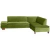 Max Winzer Ecksofa - oliv - Samtvelours - klappbare Armlehne