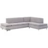 Max Winzer Ecksofa - silber - Veloursstoff - klappbare Armlehne