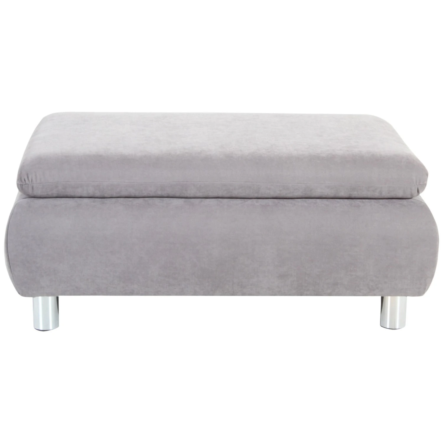 Max Winzer Hocker - silber - Veloursstoff 2 Max Winzer Hocker - silber - Veloursstoff – Bild 2