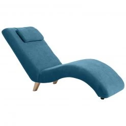 Max Winzer Polsterliege - petrol - Veloursstoff - mit Kissen