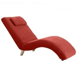 Max Winzer Polsterliege - terracotta - Veloursstoff - mit Kissen