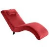 Max Winzer Polsterliege - rot - Samtvelours - mit Kissen